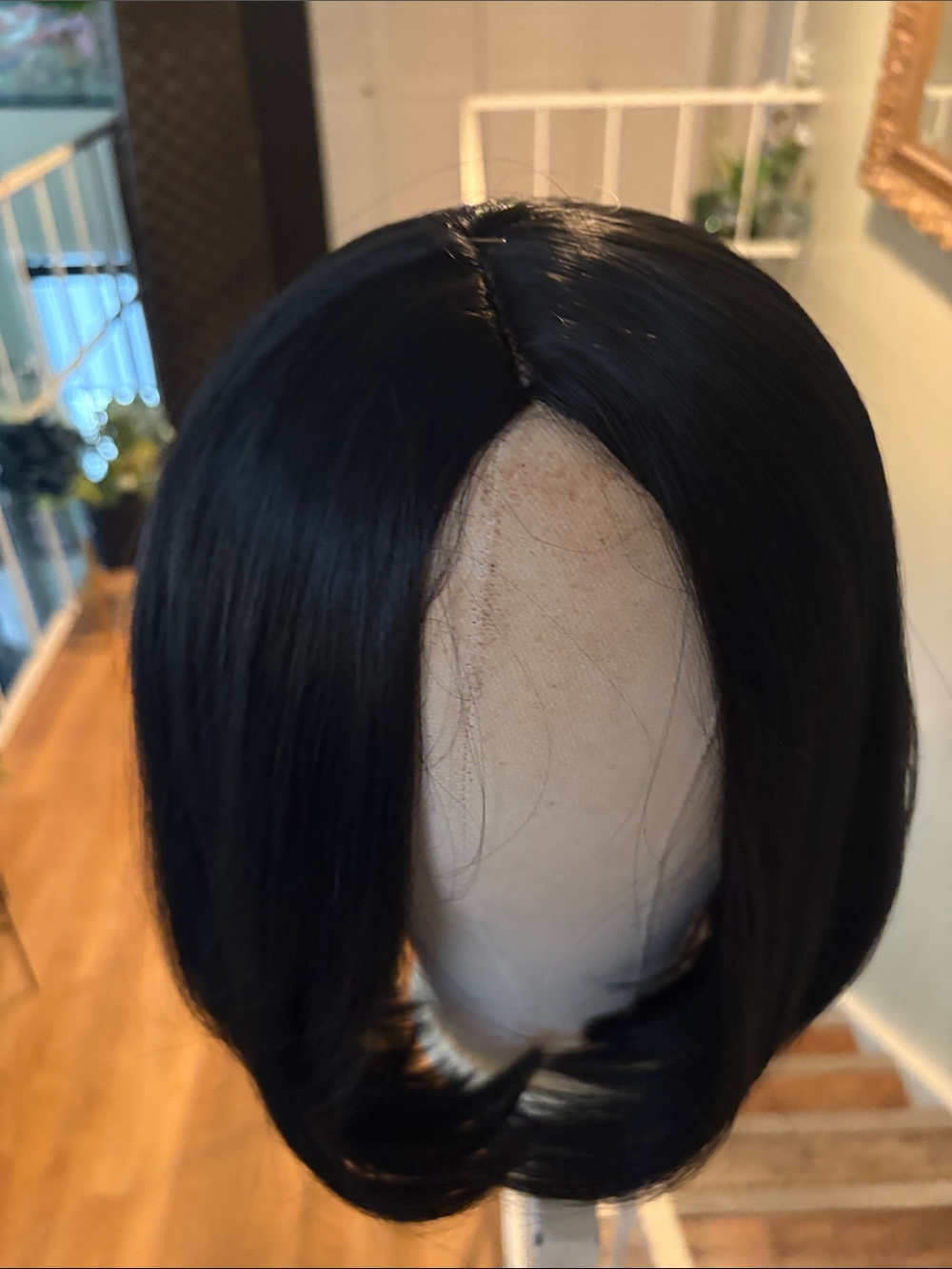 Classic Women’s Black Stylish Wig - Sleek Center Part. New